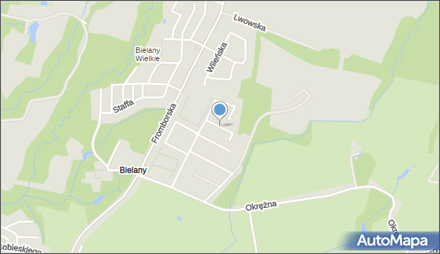 Elbląg, Grodzieńska, mapa Elbląga