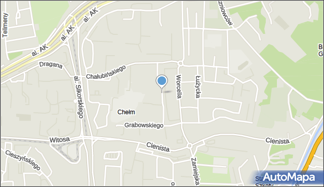 Gdańsk, Grabowskiego Witolda, mapa Gdańska