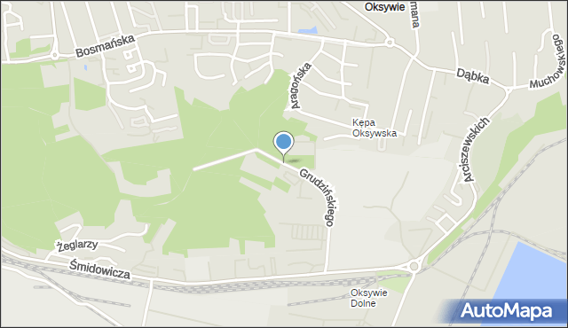 Gdynia, Grudzińskiego Jana, kmdr. ppor., mapa Gdyni