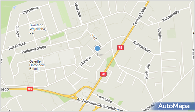 Gliwice, Grabowskiego Antoniego, mapa Gliwic