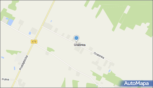 Grabinka gmina Warta, Grabinka, mapa Grabinka gmina Warta