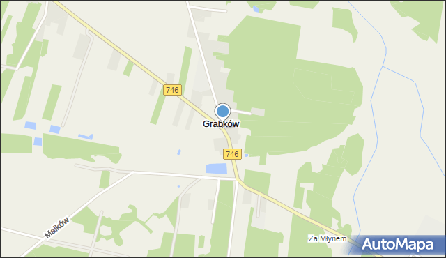 Grabków gmina Końskie, Grabków, mapa Grabków gmina Końskie