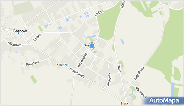 Grębów powiat tarnobrzeski, Grądek, mapa Grębów powiat tarnobrzeski