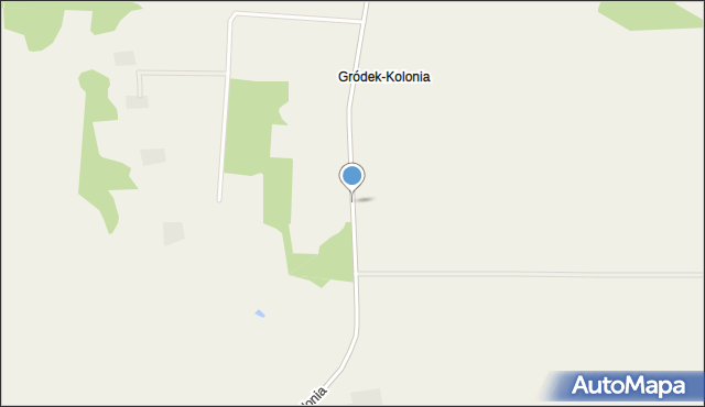 Gródek-Kolonia gmina Gródek, Gródek-Kolonia, mapa Gródek-Kolonia gmina Gródek