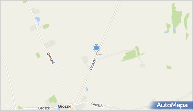 Groszki gmina Rybno, Groszki, mapa Groszki gmina Rybno