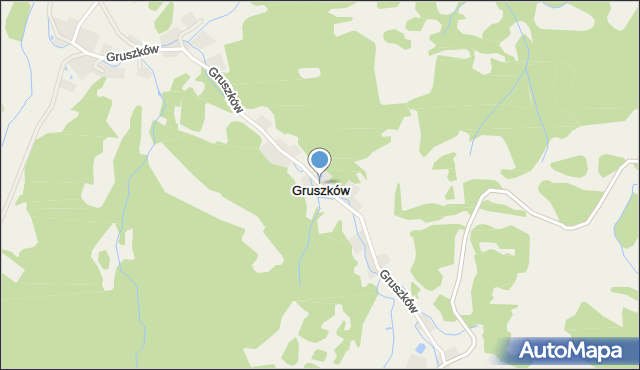 Gruszków gmina Mysłakowice, Gruszków, mapa Gruszków gmina Mysłakowice