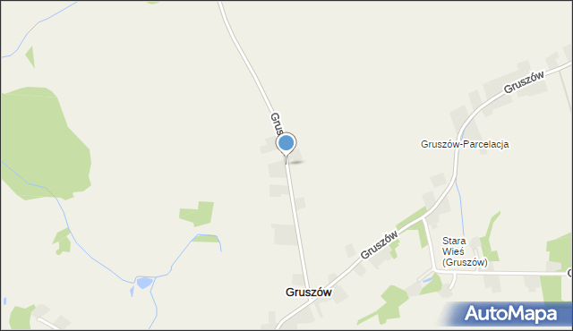 Gruszów gmina Nowe Brzesko, Gruszów, mapa Gruszów gmina Nowe Brzesko