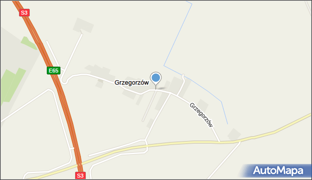 Grzegorzów gmina Mściwojów, Grzegorzów, mapa Grzegorzów gmina Mściwojów