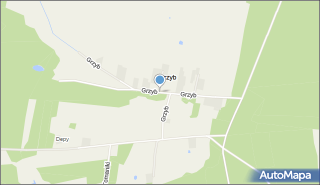 Grzyb, Grzyb, mapa Grzyb