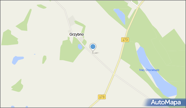 Grzybno gmina Drawsko Pomorskie, Grzybno, mapa Grzybno gmina Drawsko Pomorskie