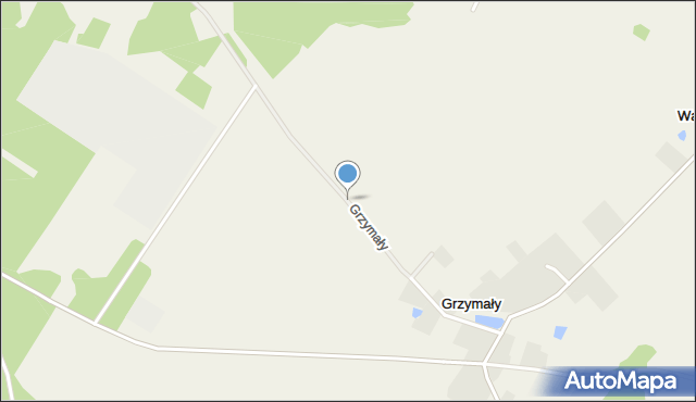 Grzymały gmina Zambrów, Grzymały, mapa Grzymały gmina Zambrów