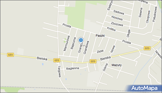 Hajnówka, Graniczna, mapa Hajnówka