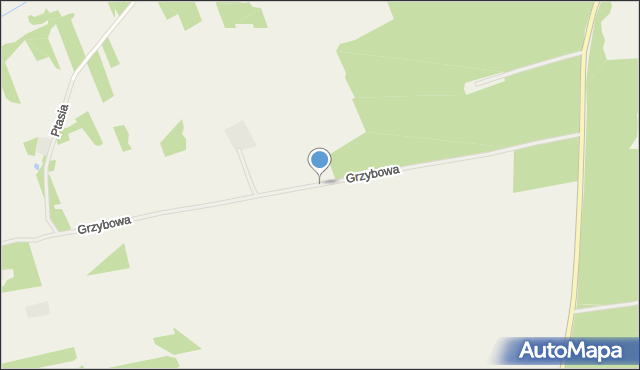 Hanna, Grzybowa, mapa Hanna