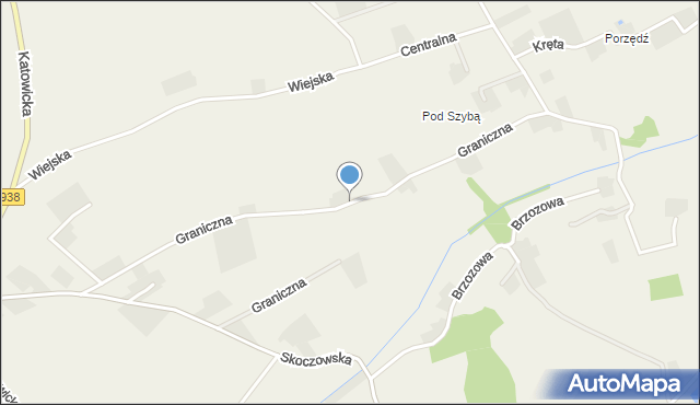 Hażlach, Graniczna, mapa Hażlach