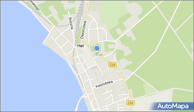 Hel, Grzeni Hieronima, ks., mapa Hel