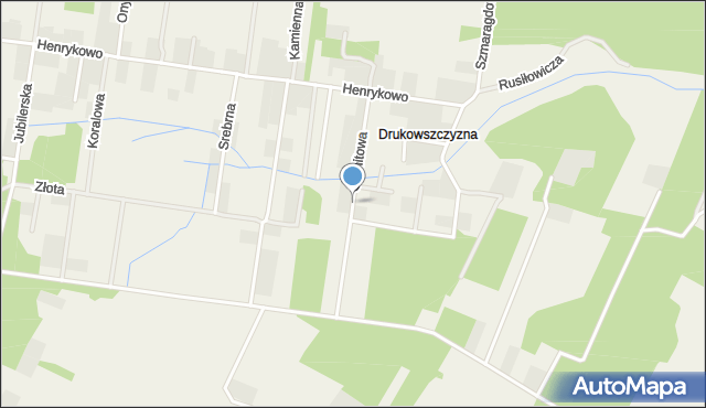 Henrykowo gmina Supraśl, Granitowa, mapa Henrykowo gmina Supraśl