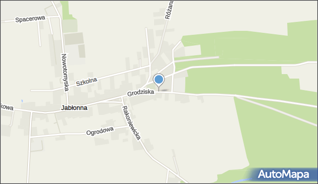 Jabłonna gmina Rakoniewice, Grodziska, mapa Jabłonna gmina Rakoniewice