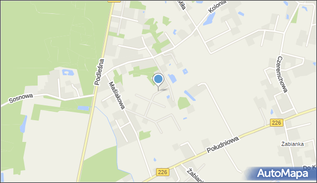 Jagatowo, Grzybowa, mapa Jagatowo