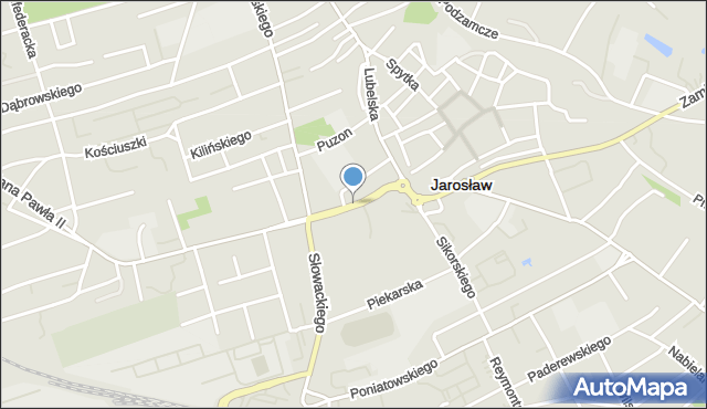 Jarosław, Grunwaldzka, mapa Jarosławia