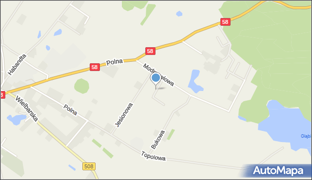 Jedwabno powiat szczycieński, Grabowa, mapa Jedwabno powiat szczycieński