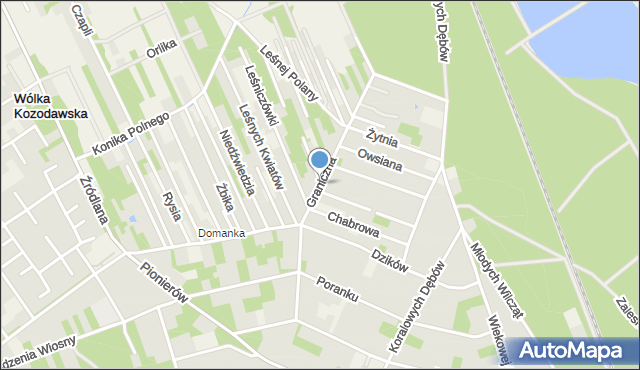 Jesówka, Graniczna, mapa Jesówka