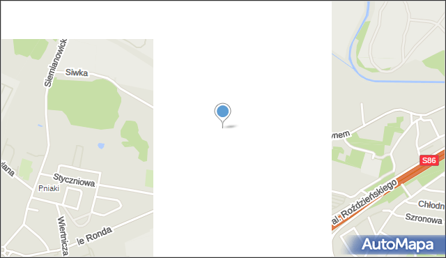 Katowice, Grzegorzka Józefa, mapa Katowic