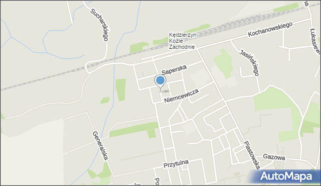 Kędzierzyn-Koźle, Grenadierów, mapa Kędzierzyna-Koźle