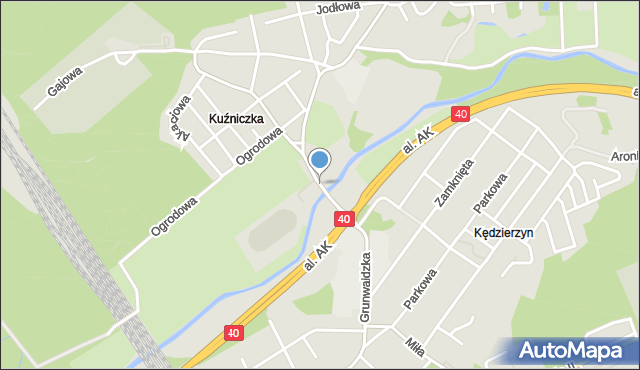 Kędzierzyn-Koźle, Grunwaldzka, mapa Kędzierzyna-Koźle