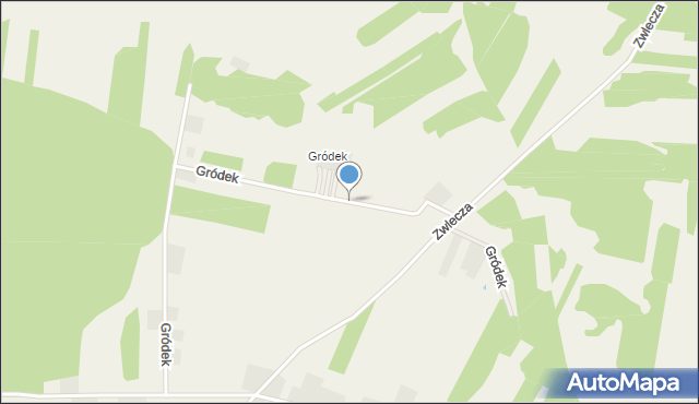 Kluczyce, Gródek, mapa Kluczyce