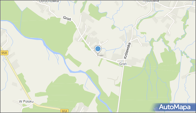 Kościelisko, Groń, mapa Kościelisko