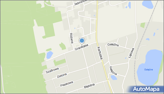 Kościerzyna-Wybudowanie, Graniczna, mapa Kościerzyna-Wybudowanie