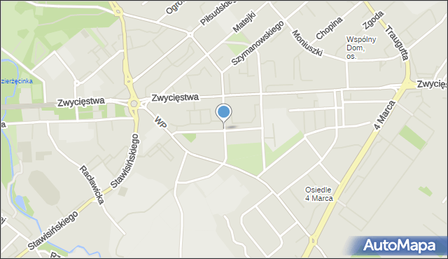 Koszalin, Grottgera Artura, mapa Koszalina