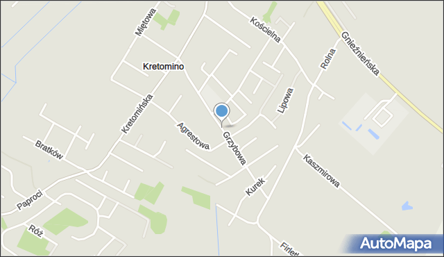 Koszalin, Grzybowa, mapa Koszalina
