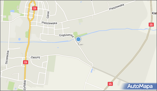 Koźmin Wielkopolski, Grębowska, mapa Koźmin Wielkopolski