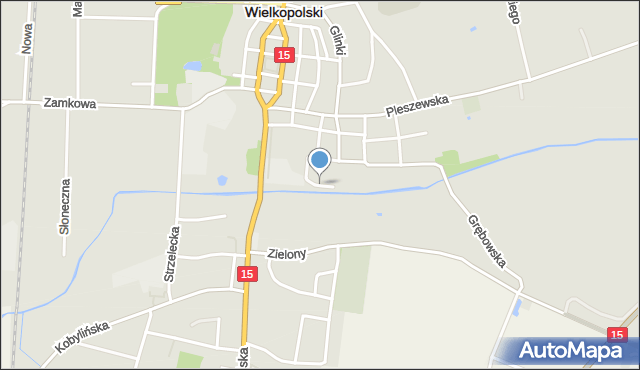 Koźmin Wielkopolski, Gryszczyńskiego Tomasza, mapa Koźmin Wielkopolski