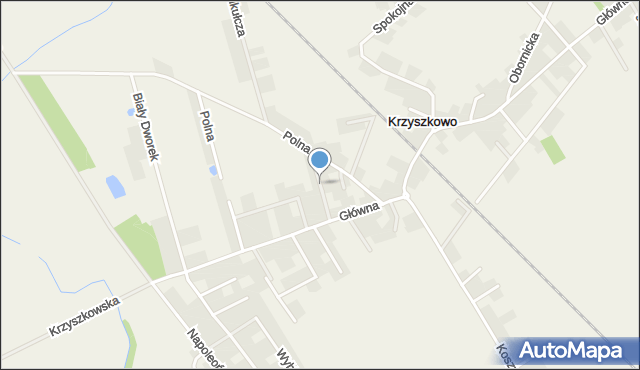 Krzyszkowo, Graniczna, mapa Krzyszkowo