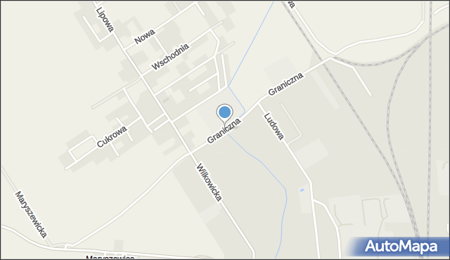 Leszno, Graniczna, mapa Leszno