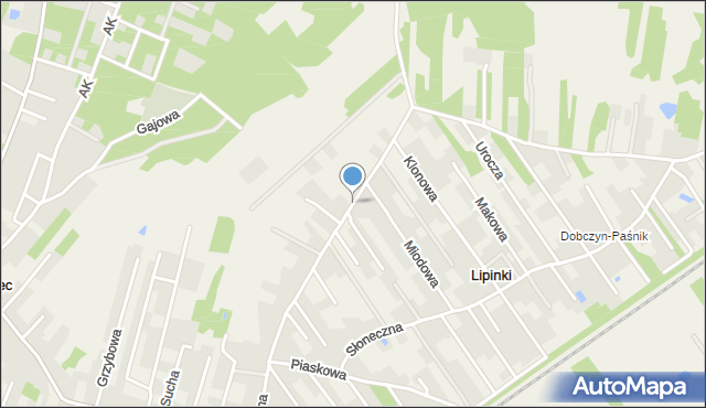 Lipinki gmina Wołomin, Graniczna, mapa Lipinki gmina Wołomin