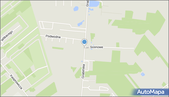 Łódź, Grabińska, mapa Łodzi