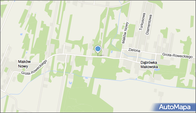 Maków Nowy, Grota-Roweckiego Stefana, gen., mapa Maków Nowy