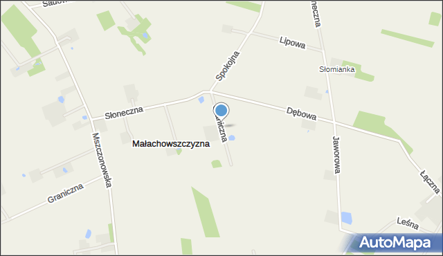 Małachowszczyzna, Graniczna, mapa Małachowszczyzna