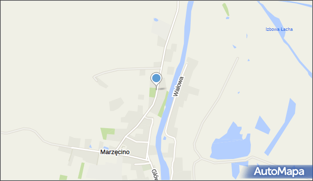 Marzęcino, Graniczna, mapa Marzęcino