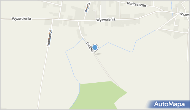 Mizerów, Grobla, mapa Mizerów