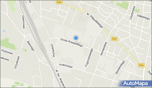 Mława, Grota-Roweckiego Stefana, gen., mapa Mława