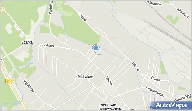 Myszków, Grabowa, mapa Myszków