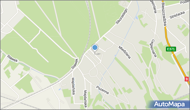 Nowa Dęba, Grzybowa, mapa Nowa Dęba