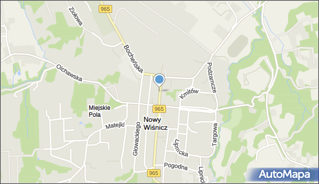 Nowy Wiśnicz, Grunwaldzka, mapa Nowy Wiśnicz