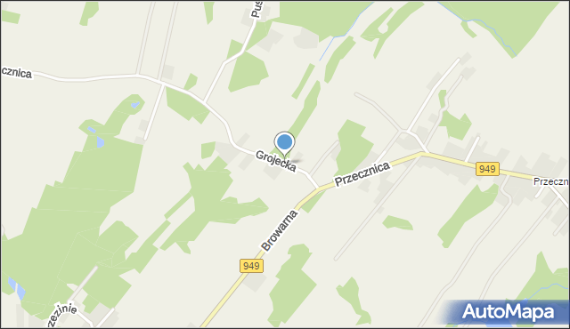 Osiek powiat oświęcimski, Grojecka, mapa Osiek powiat oświęcimski