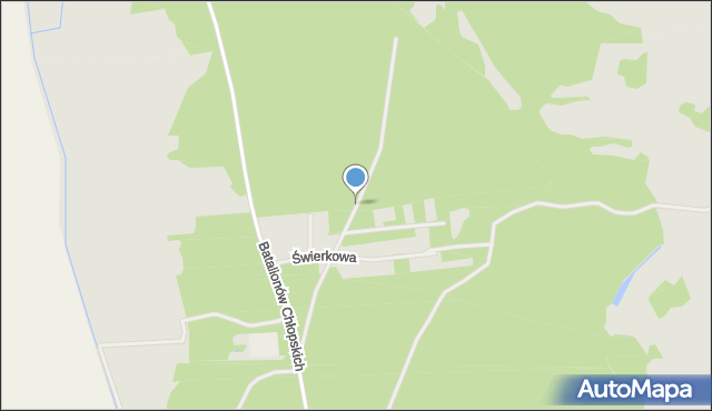 Ostrów Lubelski, Grzybowa, mapa Ostrów Lubelski