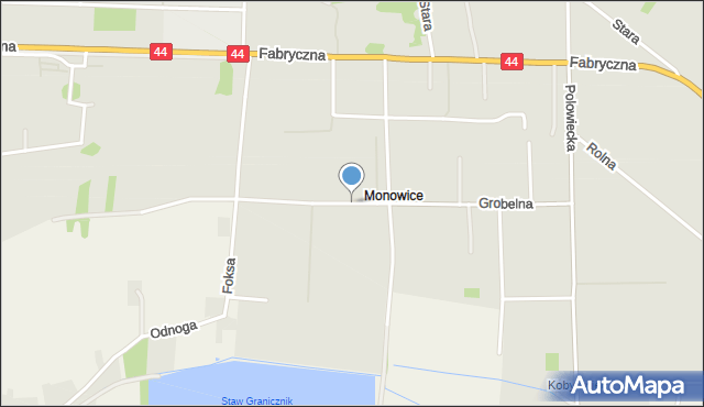 Oświęcim, Grabowiecka, mapa Oświęcimia